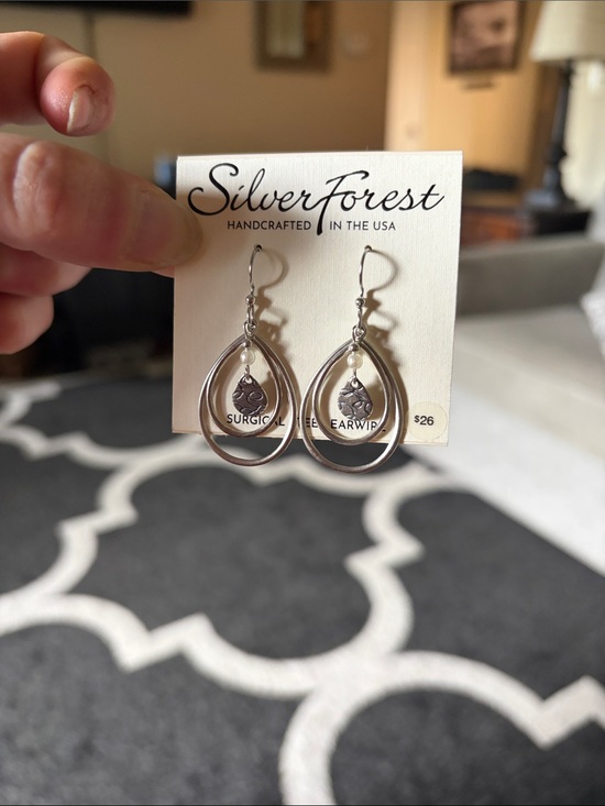 Silver Forest Jewelry - Silver Forest Silver Teardrop Double Hoop Earrings